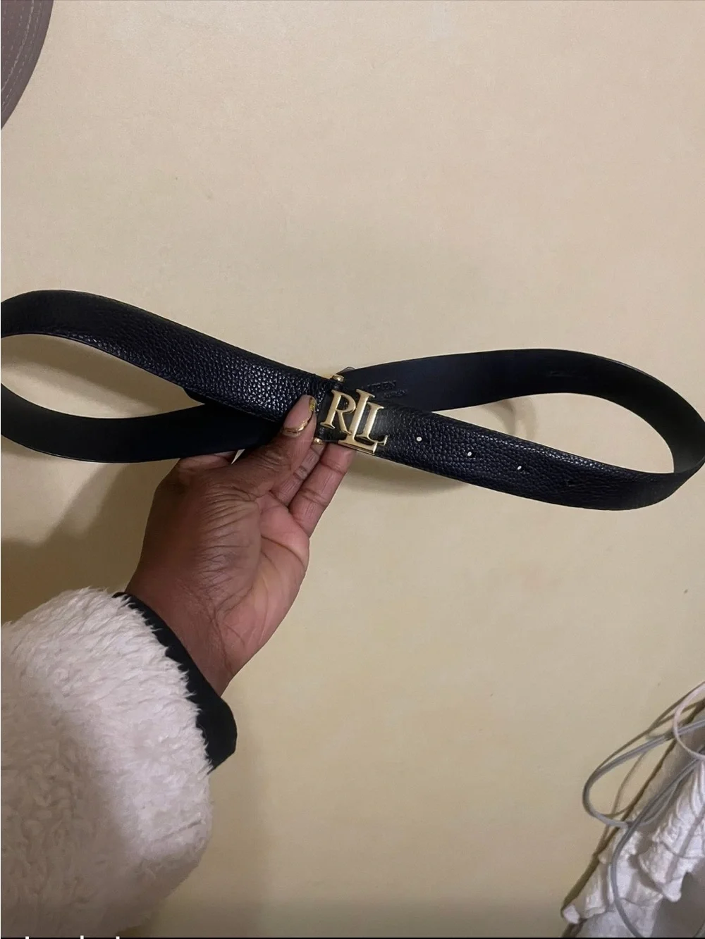 Lauren Ralph Lauren Black Leather Belt